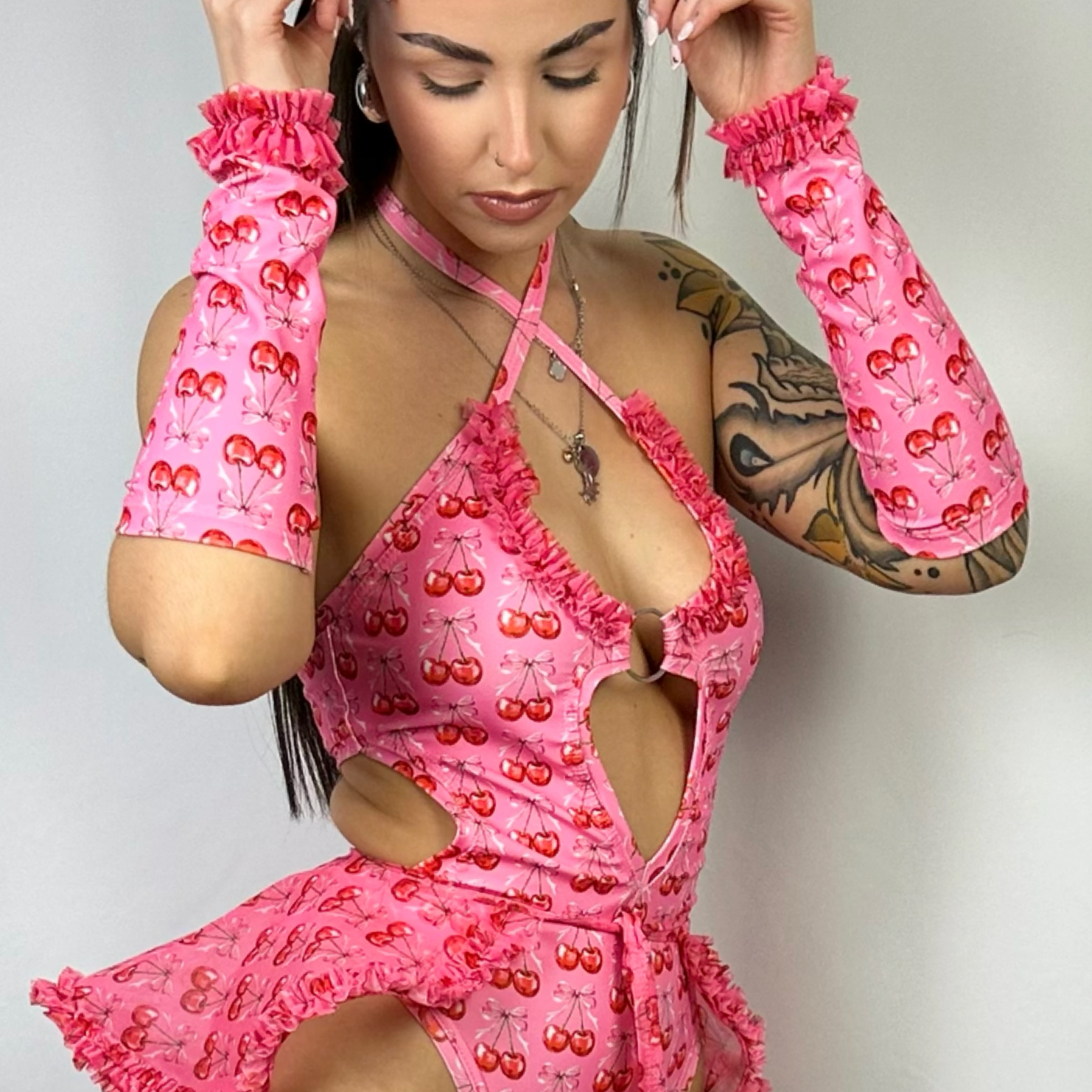 Frill Mesh Overskirt