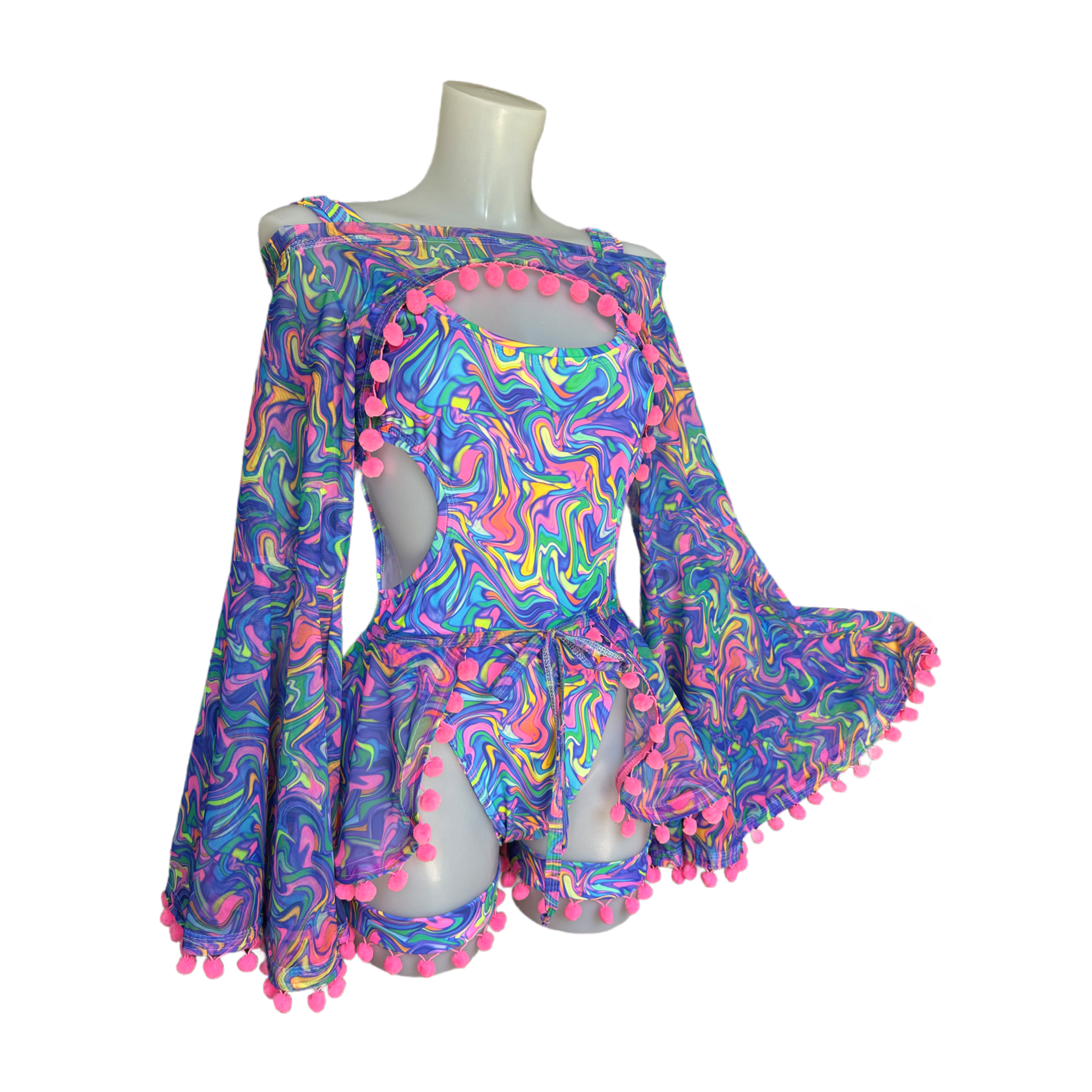 Pom Pom mesh overskirt