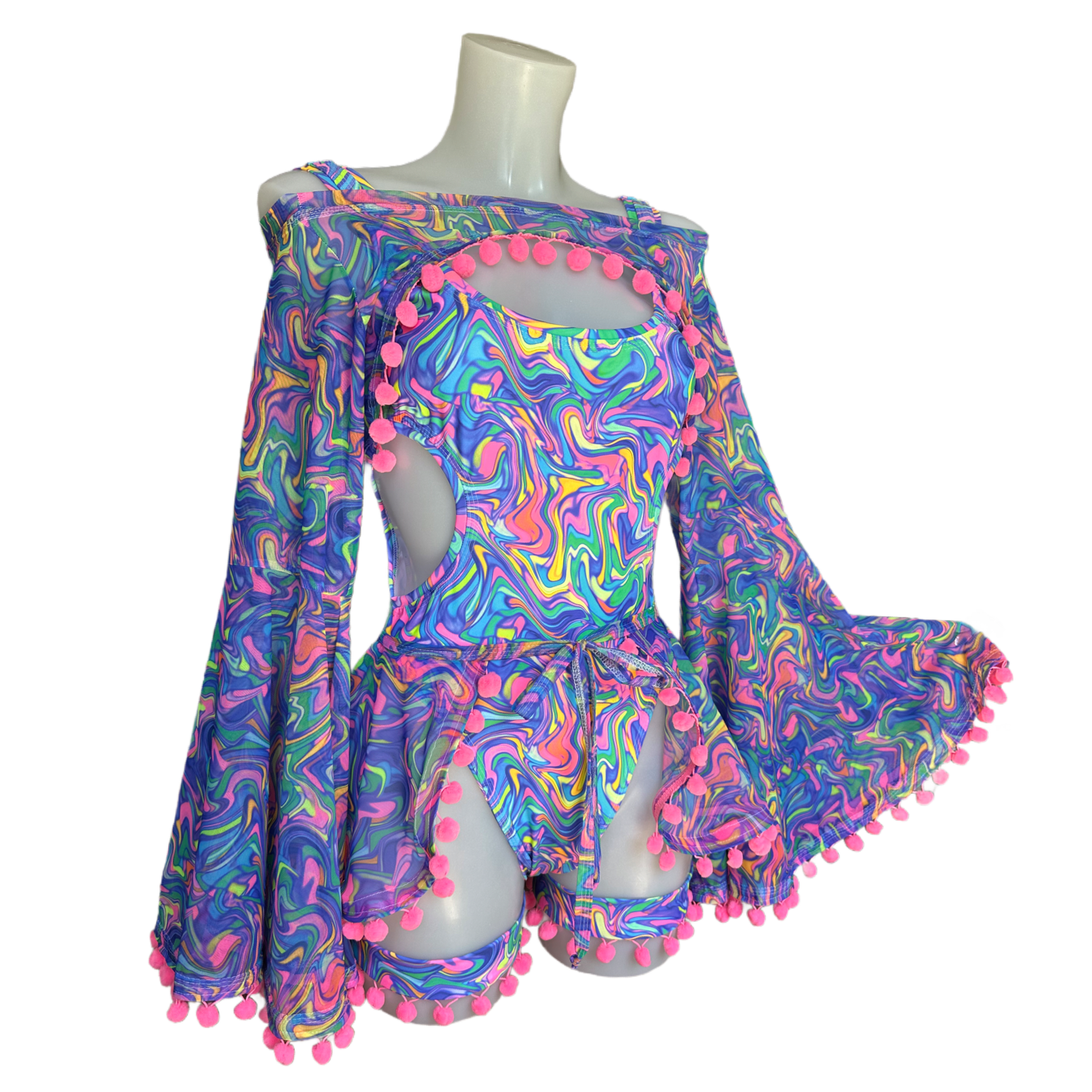 Off Shoulder Bell Sleeve Crop Top