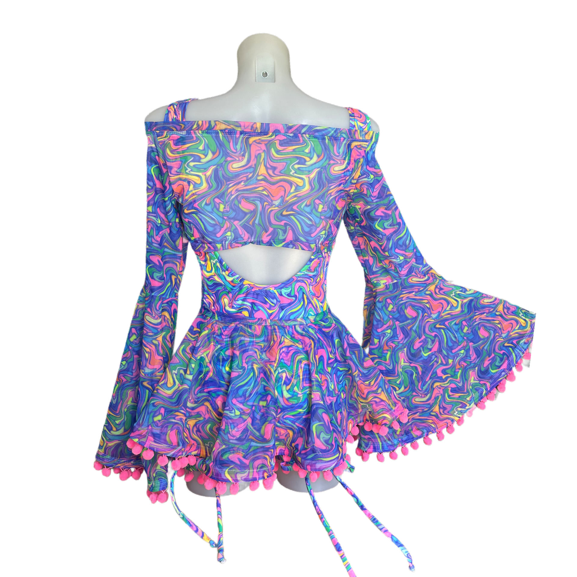 Pom Pom mesh overskirt