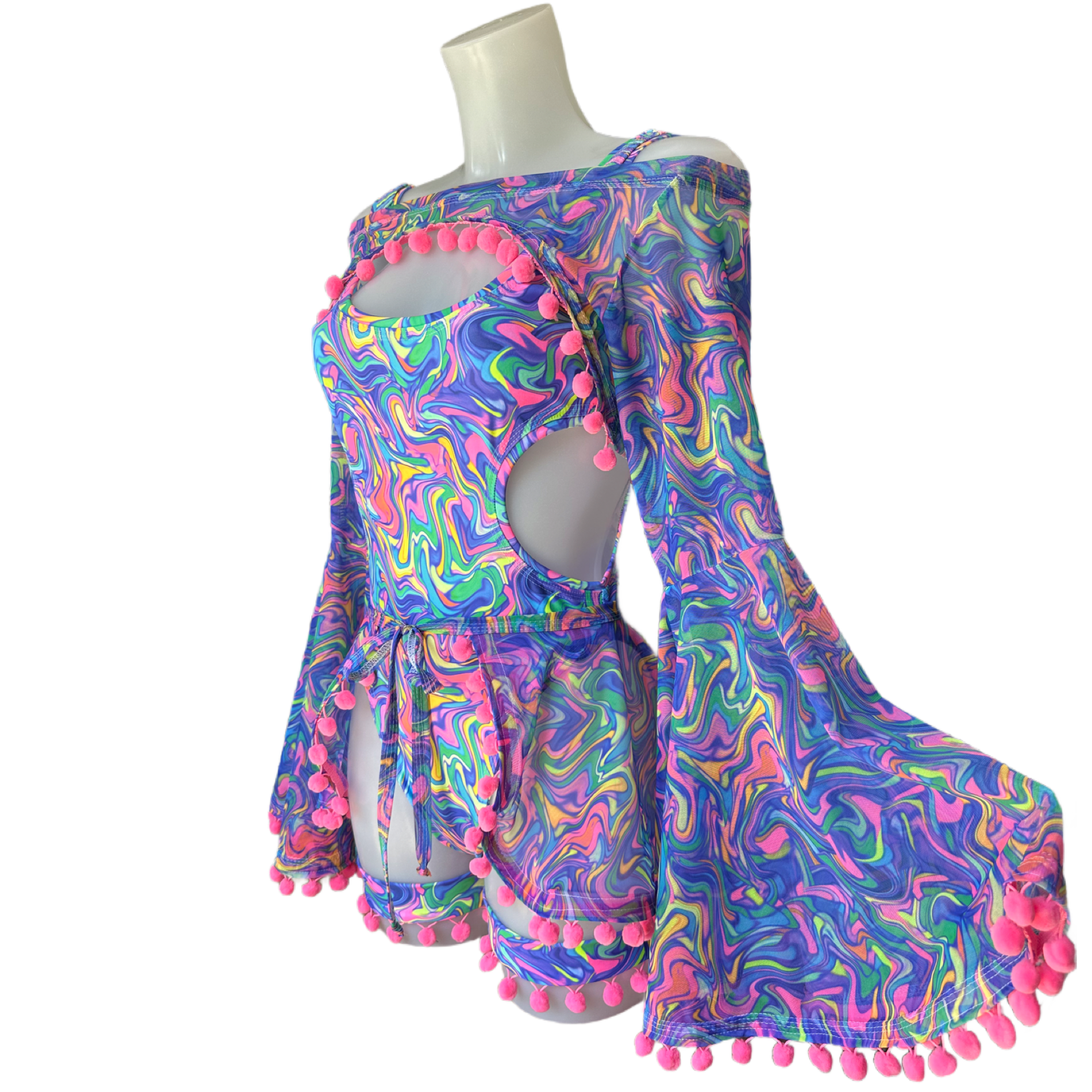 Off Shoulder Bell Sleeve Crop Top