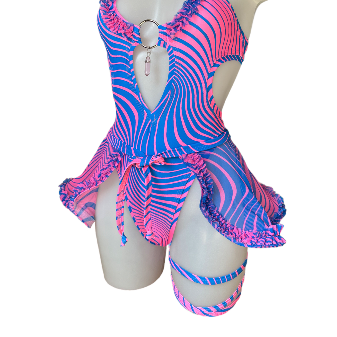 Frill Mesh Overskirt