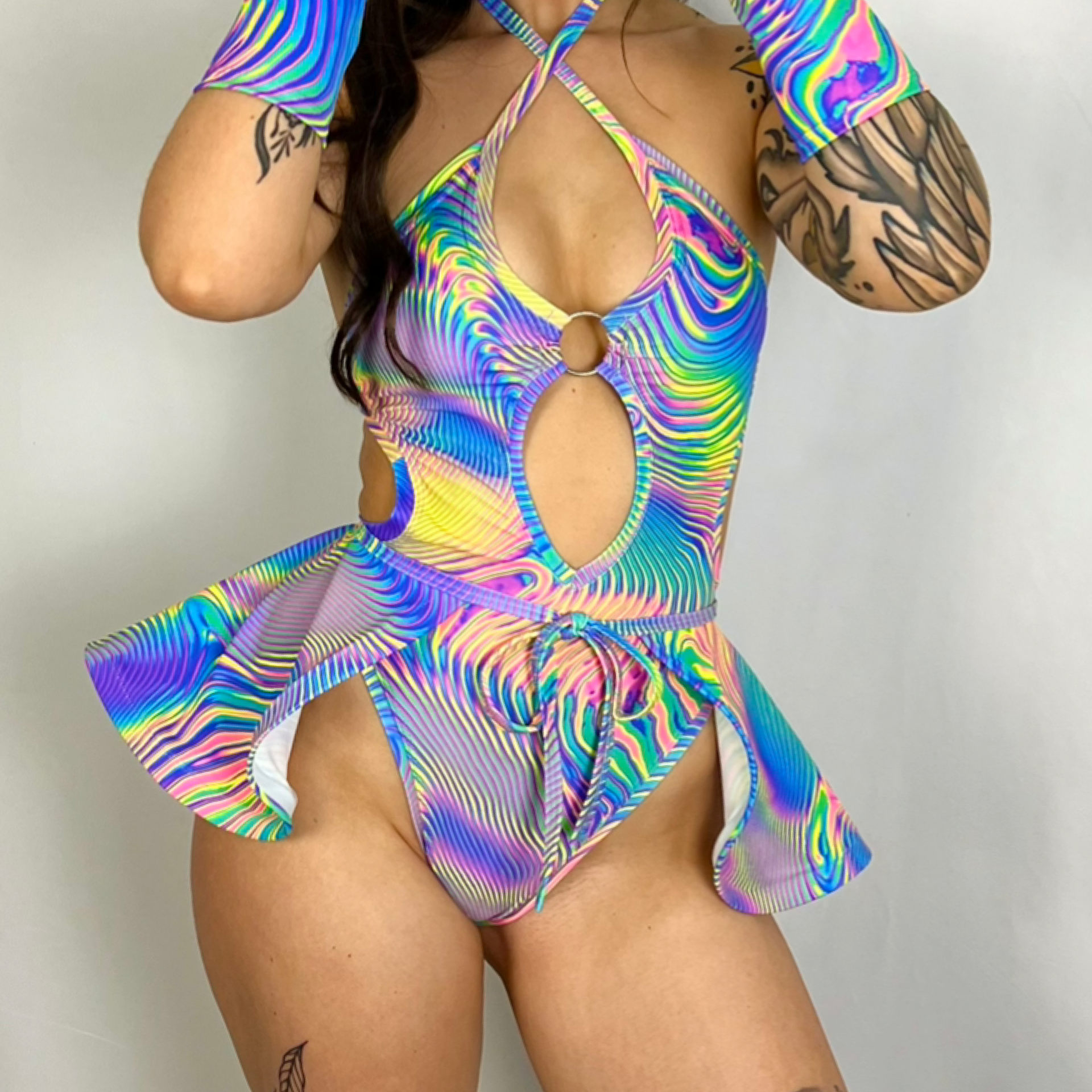 Feather Lycra Overskirt