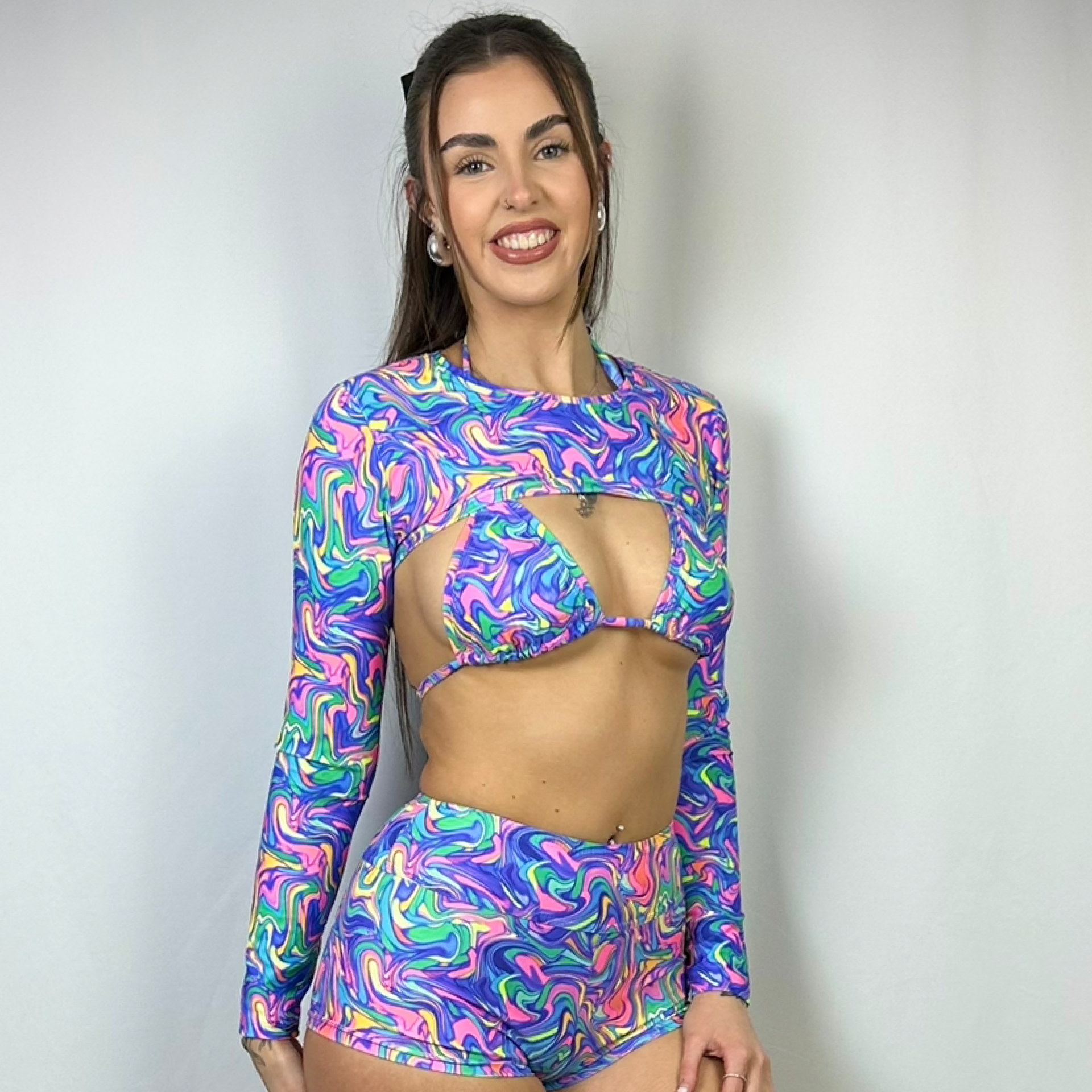 Fitted Sleeve Extreme Crop Top