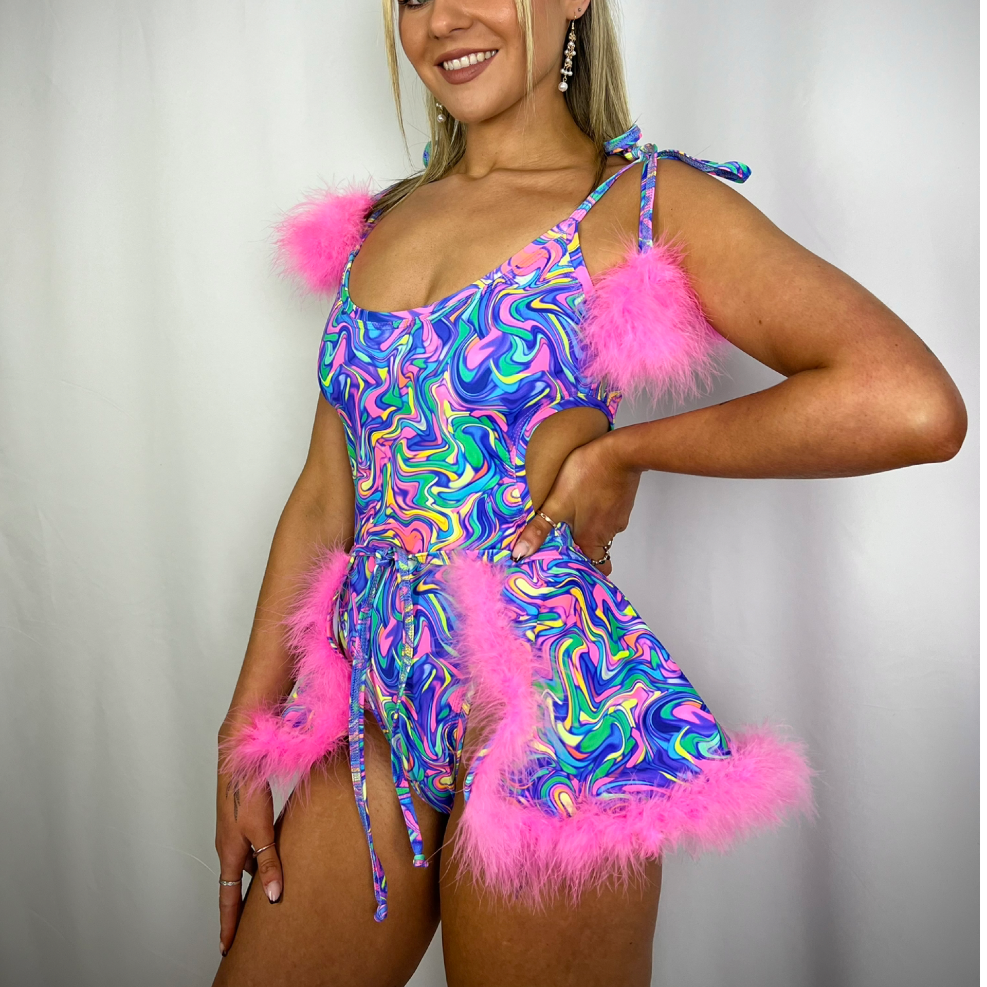 Feather Lycra Overskirt