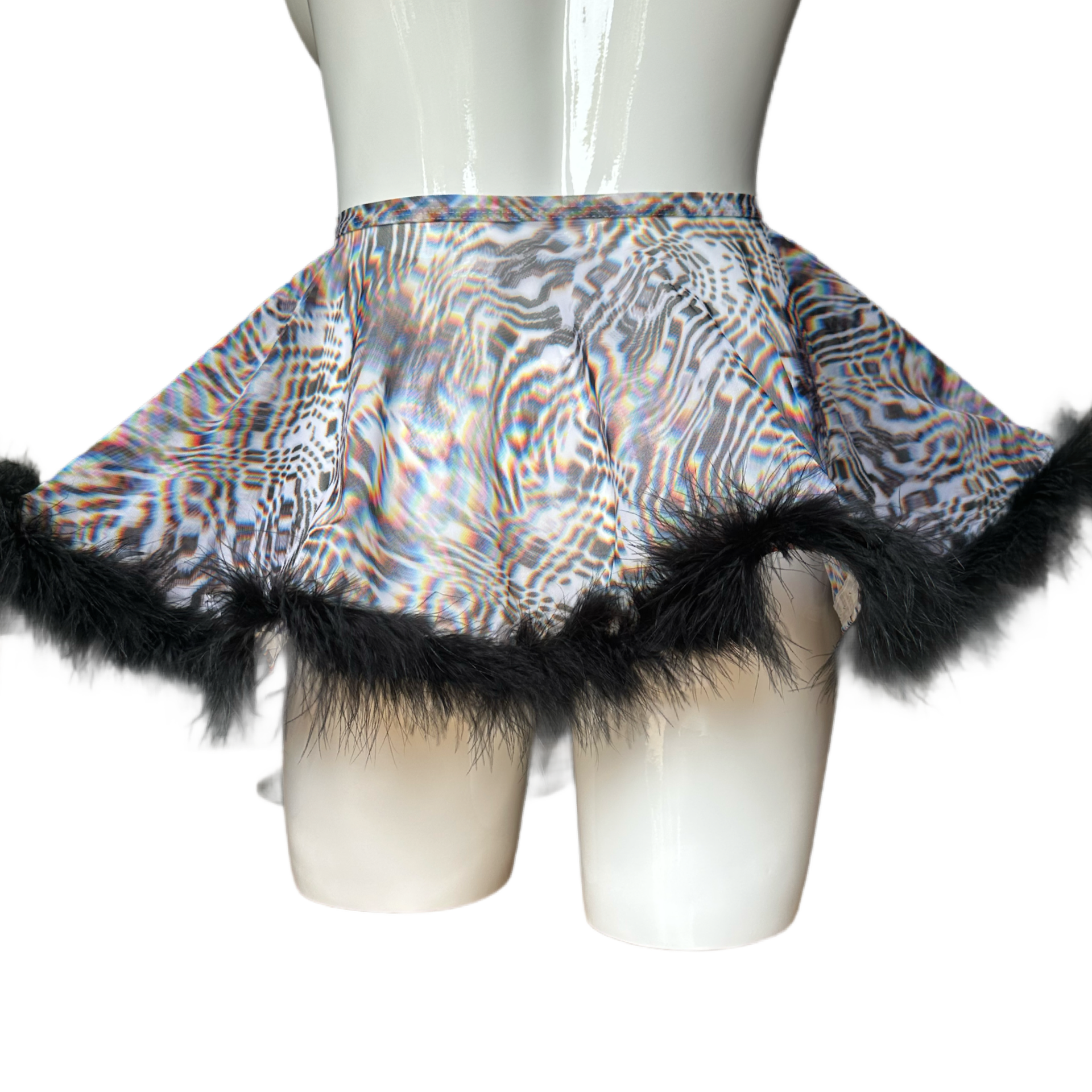 Feather Mesh Overskirt