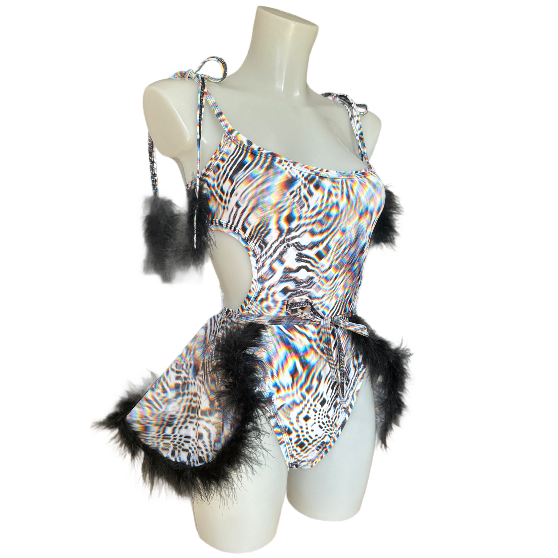 Feather Mesh Overskirt