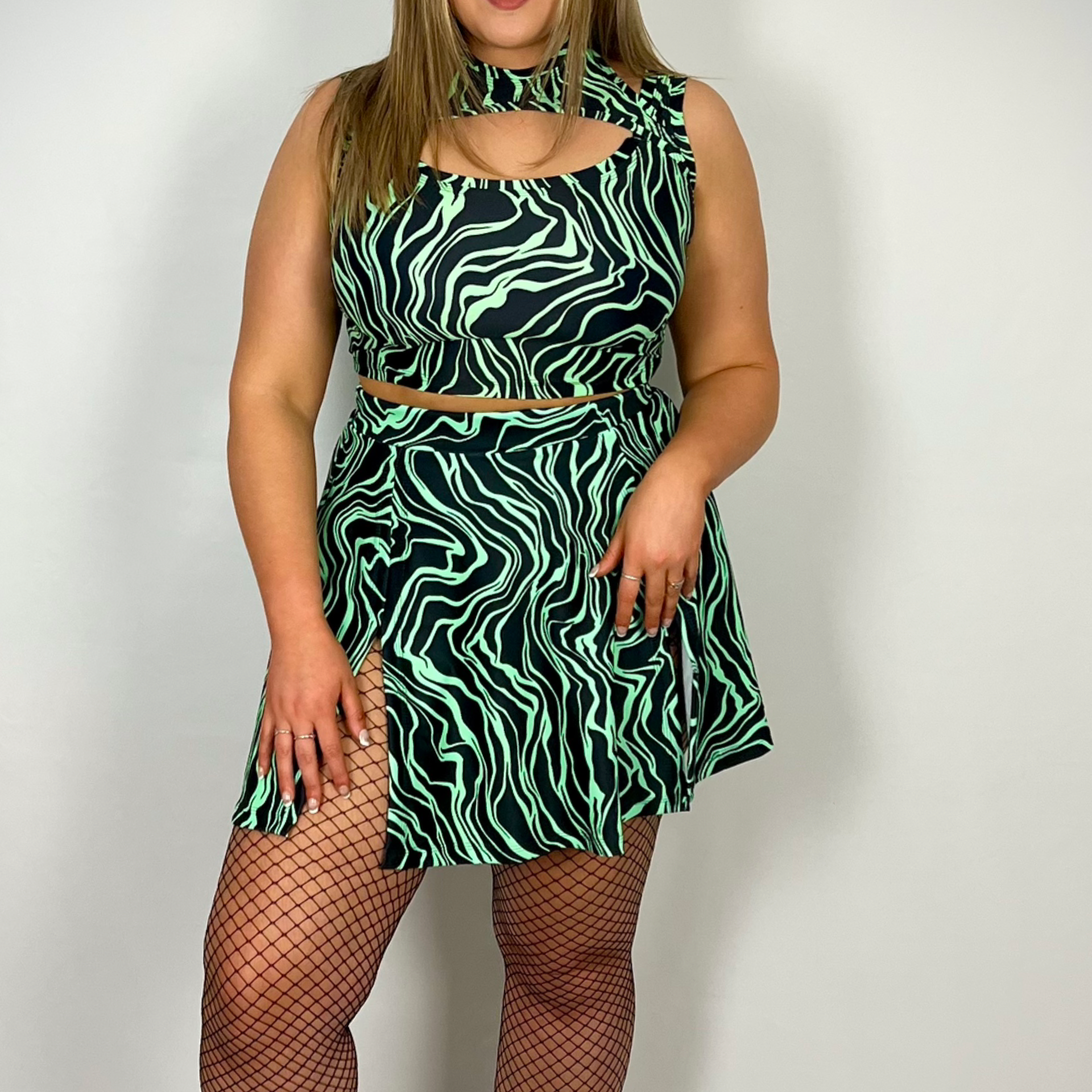 2 Split Skater Skirt