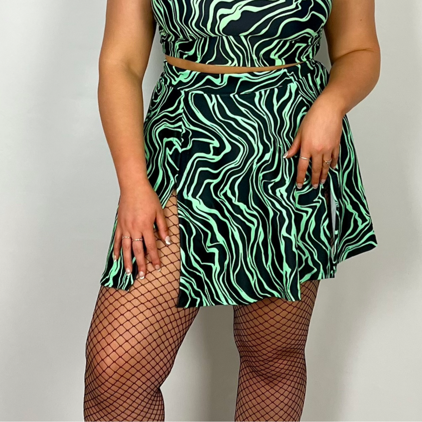 2 Split Skater Skirt