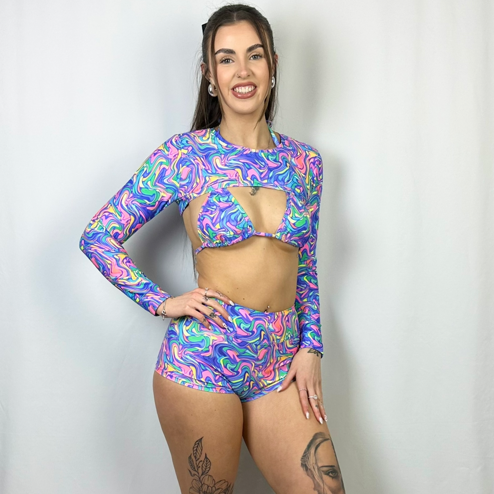 Fitted Sleeve Extreme Crop Top